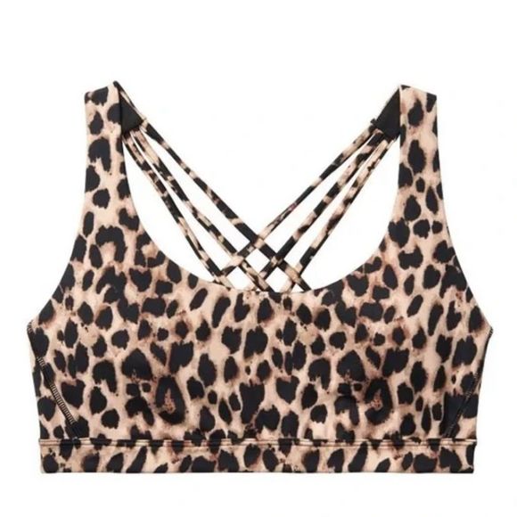 Victoria’s Secret Padded Smooth Strappy back sport bra Medium print Medium - Picture 1 of 9